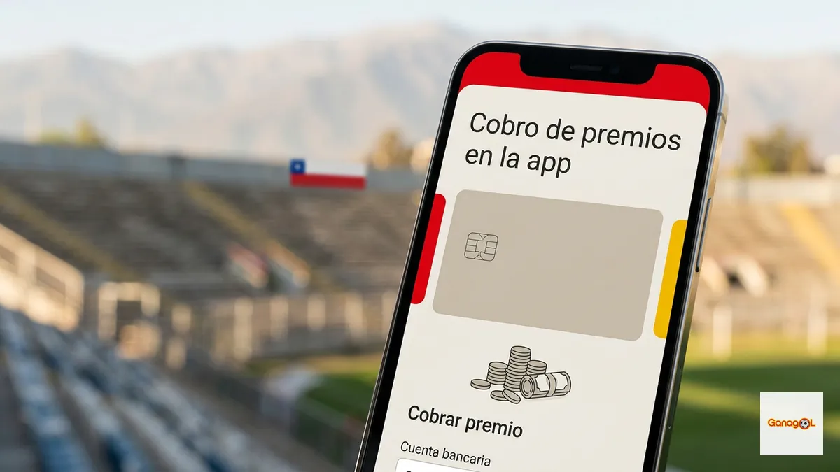 Celular mostrando la pantalla de cobro de premios vinculada a una cuenta bancaria, función exclusiva de Tinkanet