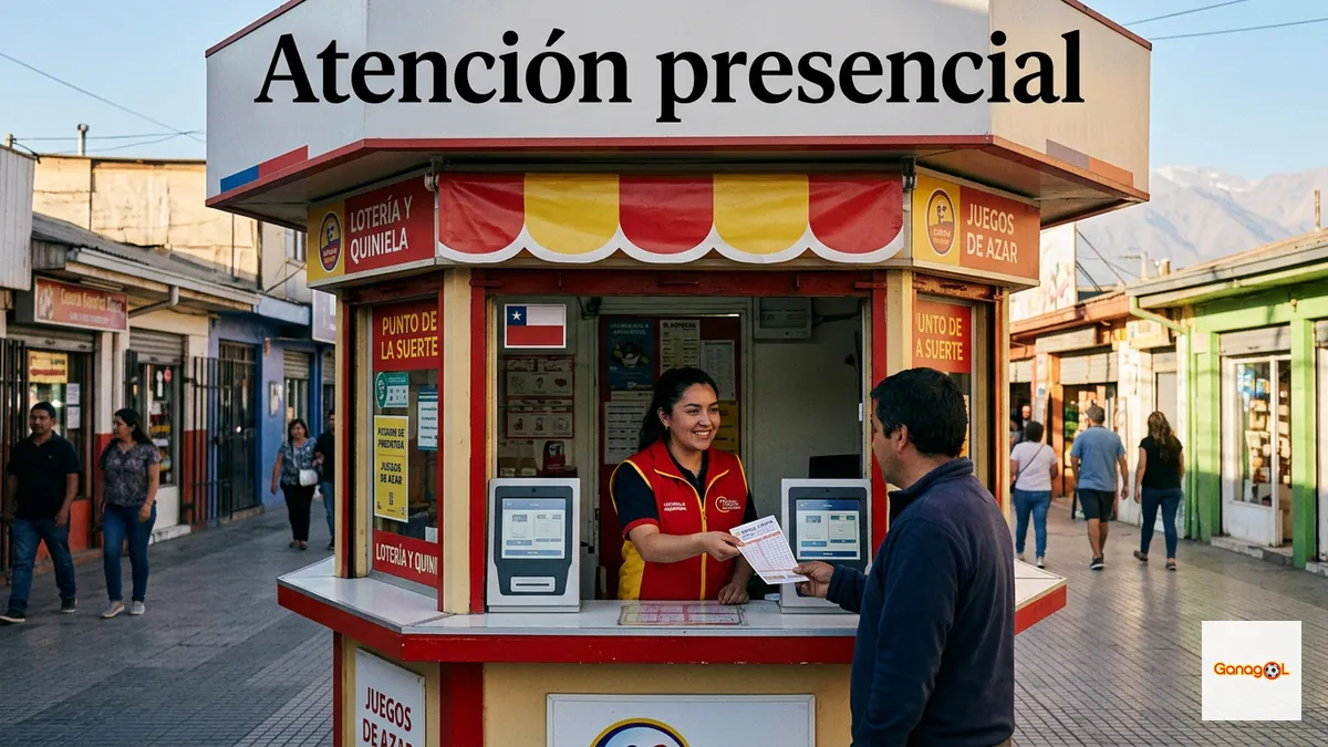 Punto de venta presencial de Ganagol donde se compra la cartilla y se cobran premios