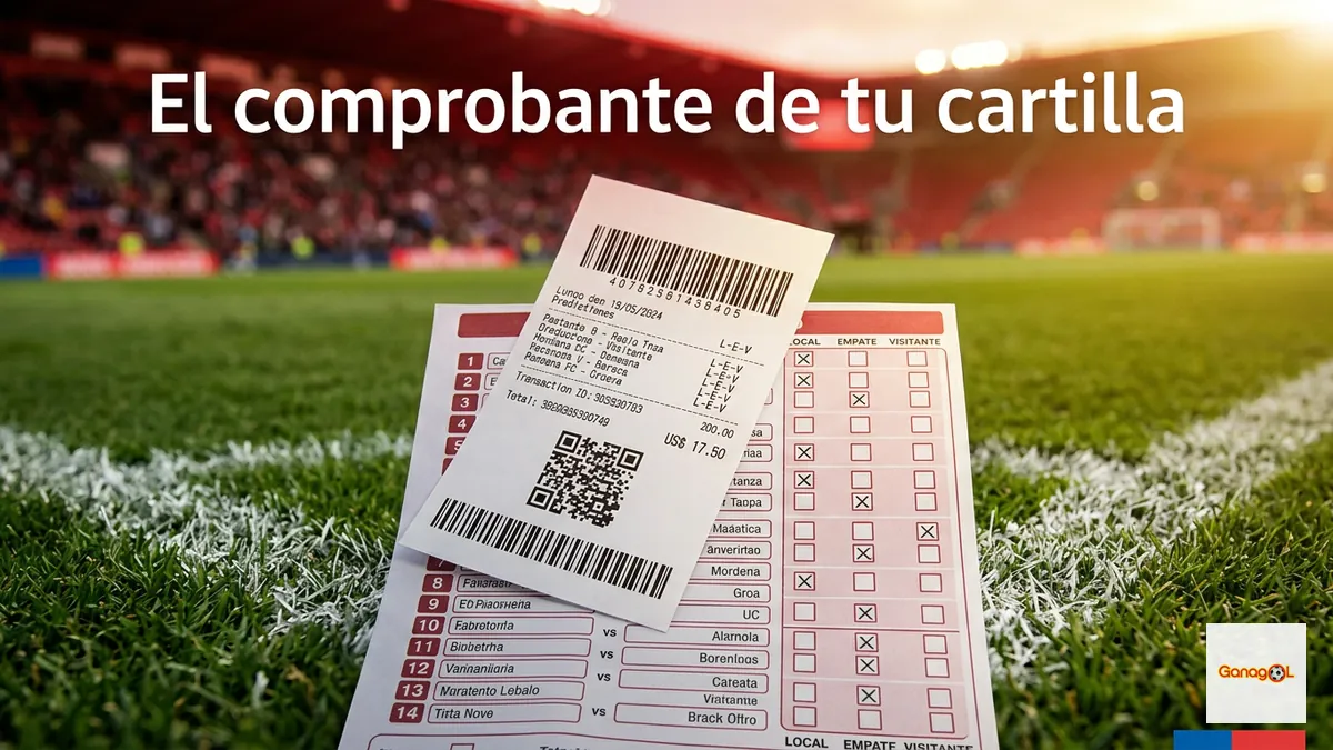 Comprobante con código QR que respalda la cartilla de pronósticos de Ganagol