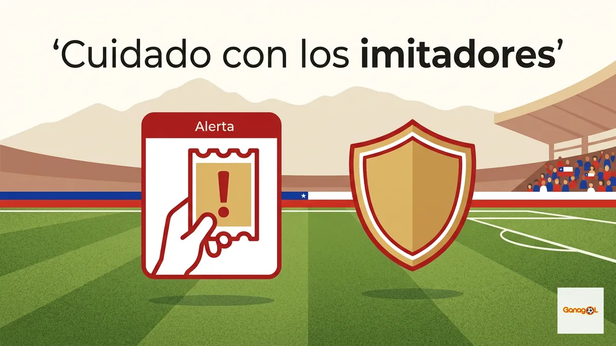 Alerta visual sobre estafadores que usan el nombre Ganagol con tickets falsos