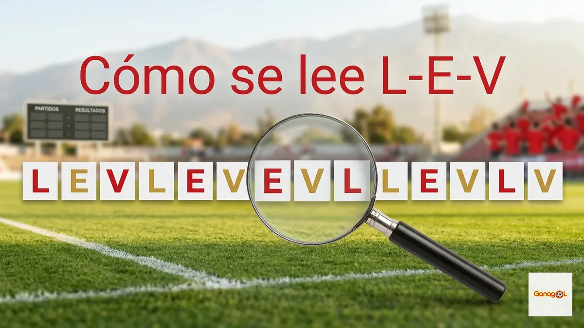Secuencia de 14 letras L, E y V para leer un resultado de Ganagol